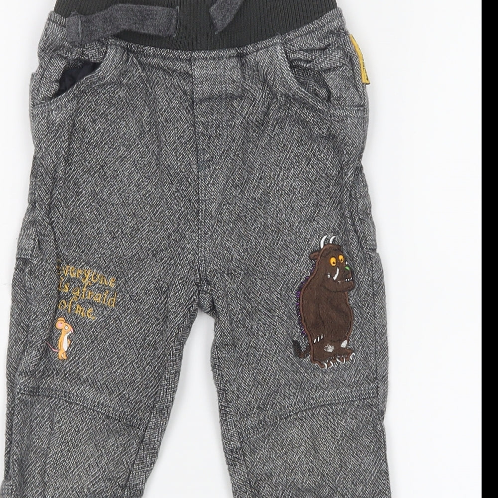 TU Boys Grey   Cargo Trousers Size 2-3 Years - The Gruffalo