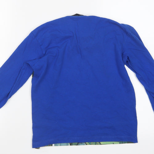 Preworn Boys Blue Geometric   Pyjama Top Size 9-10 Years  - Batman