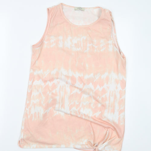 Papaya Womens Pink Geometric  Basic Tank Size 10