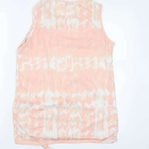 Papaya Womens Pink Geometric  Basic Tank Size 10