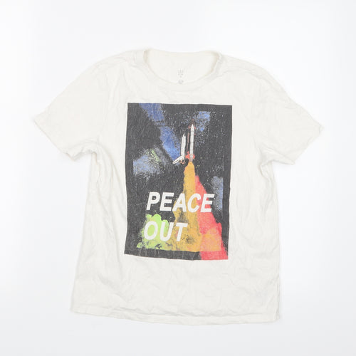 Gap Boys White   Basic T-Shirt Size 8-9 Years