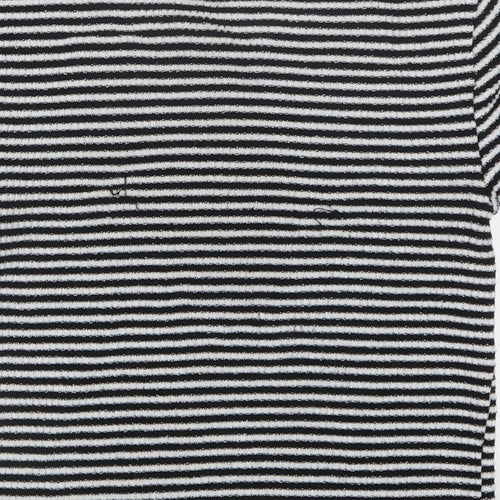 FOREVER 21 Womens Black Striped Knit Basic T-Shirt Size M