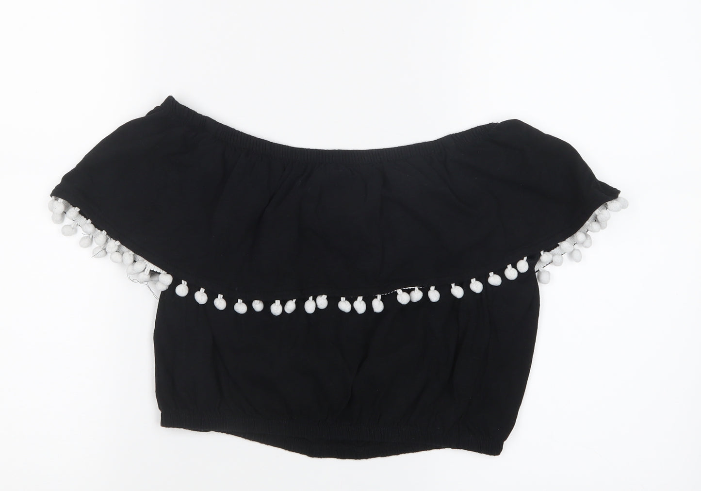 Primark Womens Black   Cropped T-Shirt Size 12