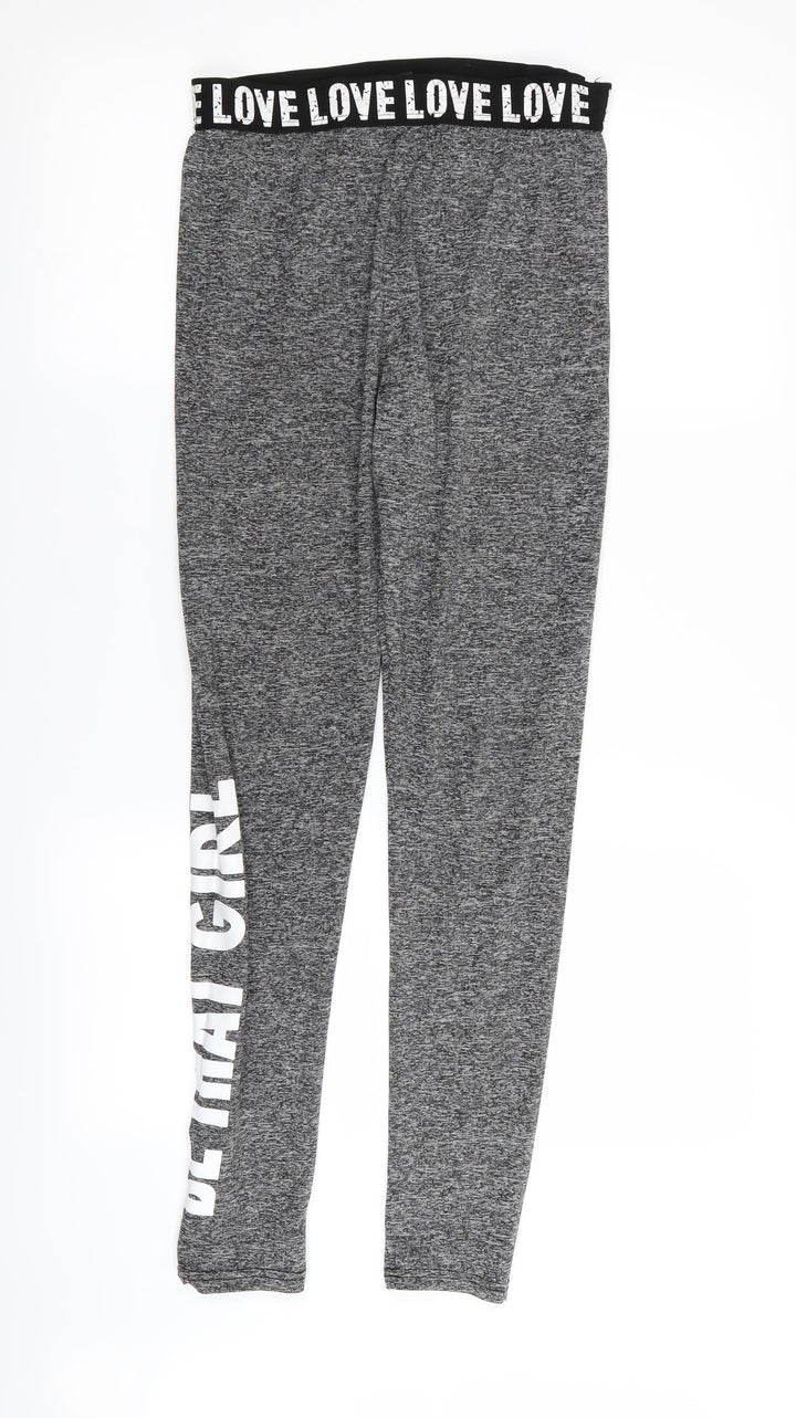SheIn Womens Grey Compression Leggings Size S L26 in