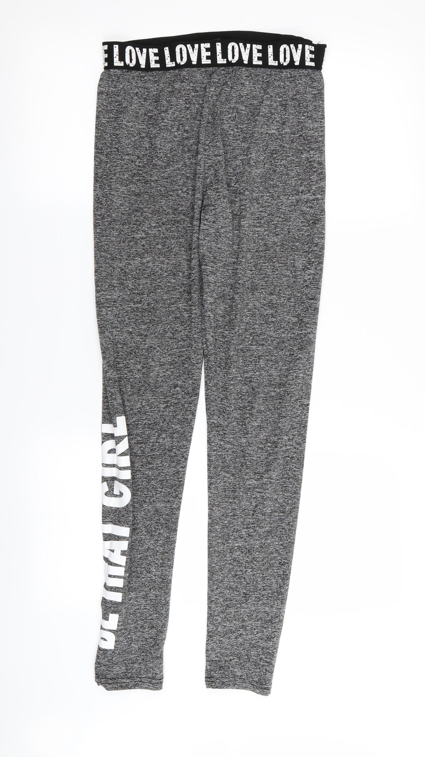 SheIn Womens Grey   Compression Leggings Size S L26 in