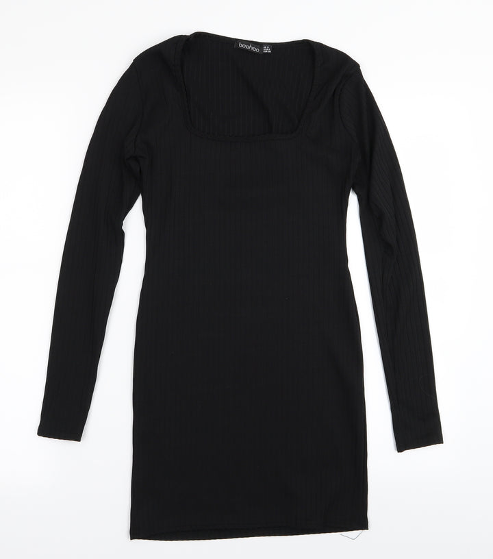 Boohoo Womens Black Pencil Dress Size 8