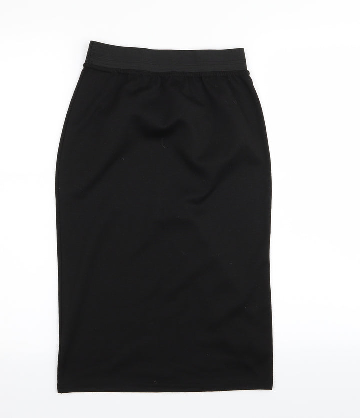 Preworn Womens Black Straight & Pencil Skirt Size S - Stretch waistband