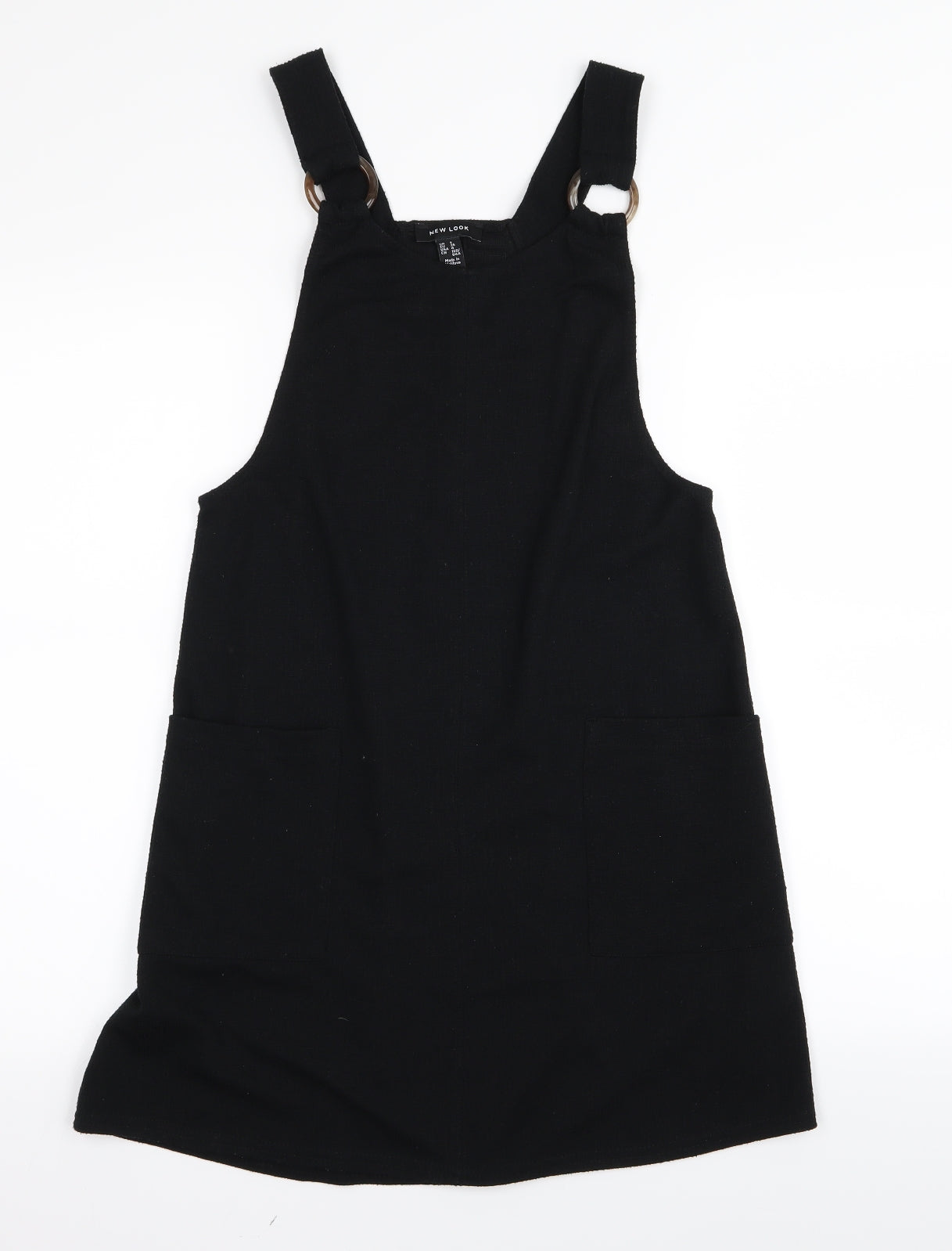 New Look Womens Black   Pinafore/Dungaree Dress  Size 8