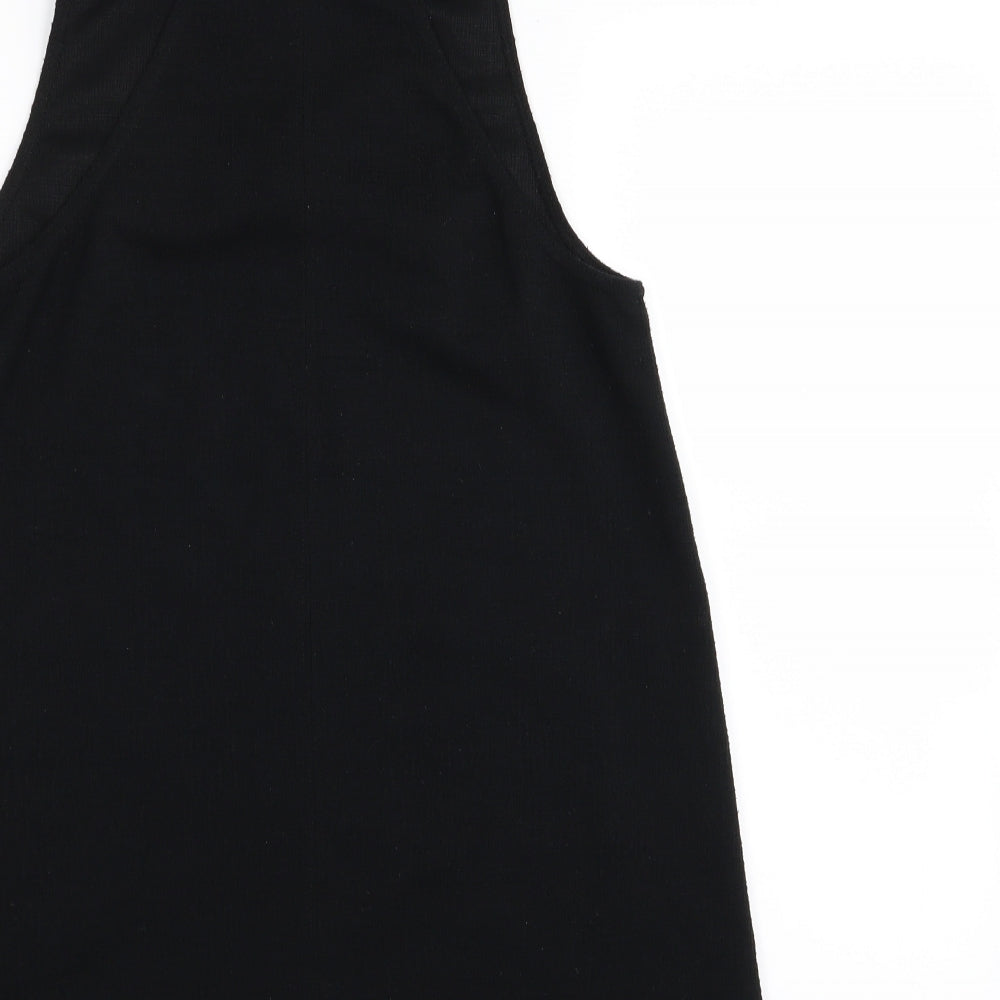 New Look Womens Black   Pinafore/Dungaree Dress  Size 8