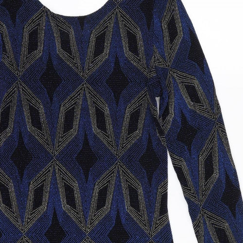 Primark Womens Multicoloured Argyle/Diamond  Pencil Dress  Size 10