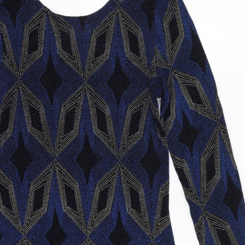 Primark Womens Multicoloured Argyle/Diamond  Pencil Dress  Size 10