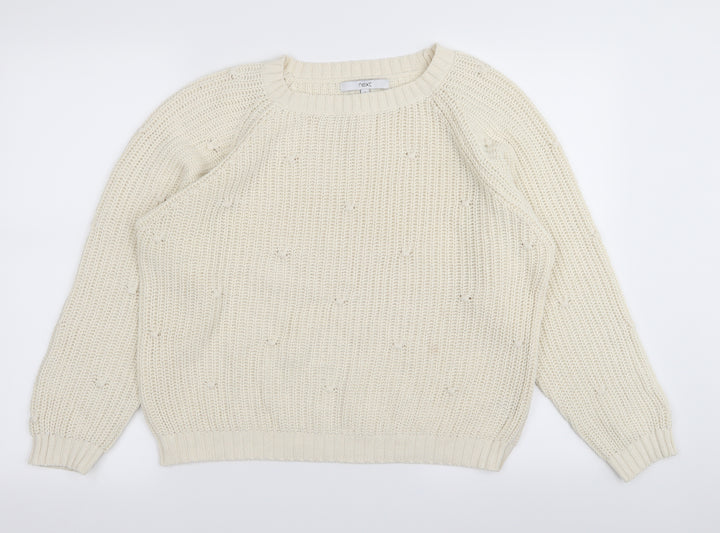 NEXT Womens Ivory Pullover Jumper Size S