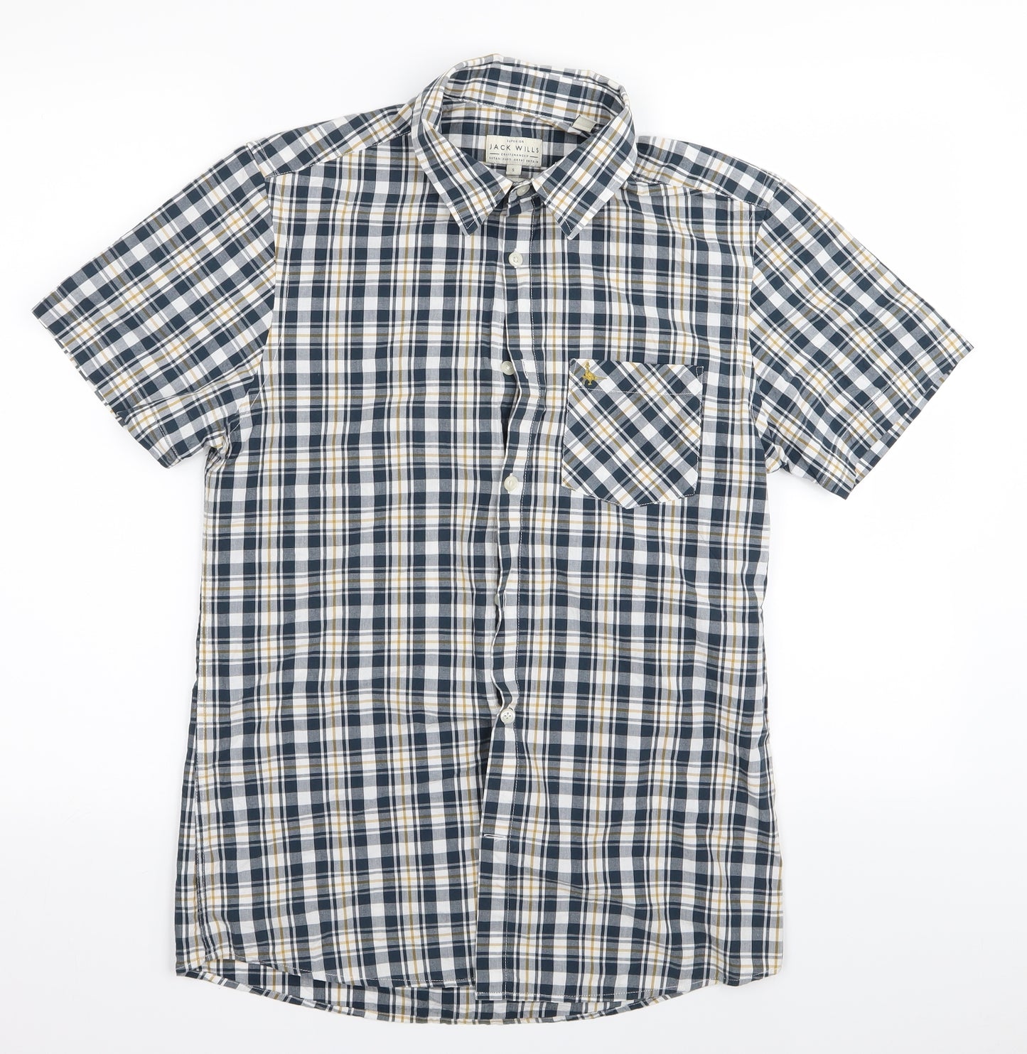 Jack Wills Mens Multicoloured Check   Button-Up Size S