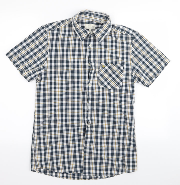Jack Wills Mens Multicoloured Check   Button-Up Size S