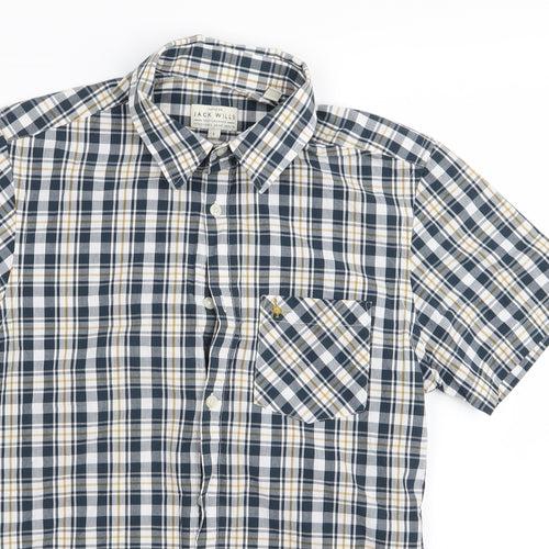 Jack Wills Mens Multicoloured Check   Button-Up Size S