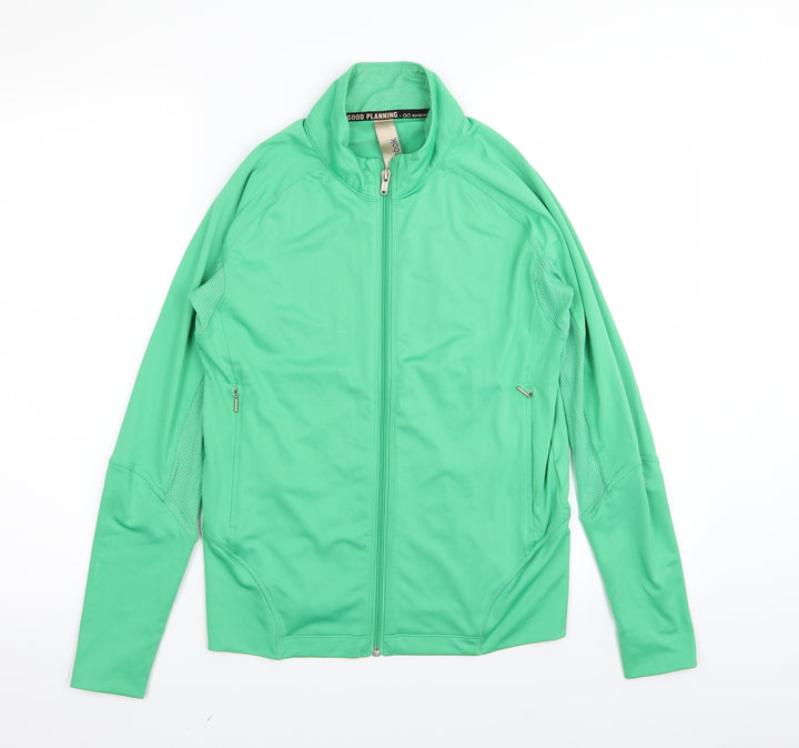 Reebok Womens Green Full Zip Jumper Size 12