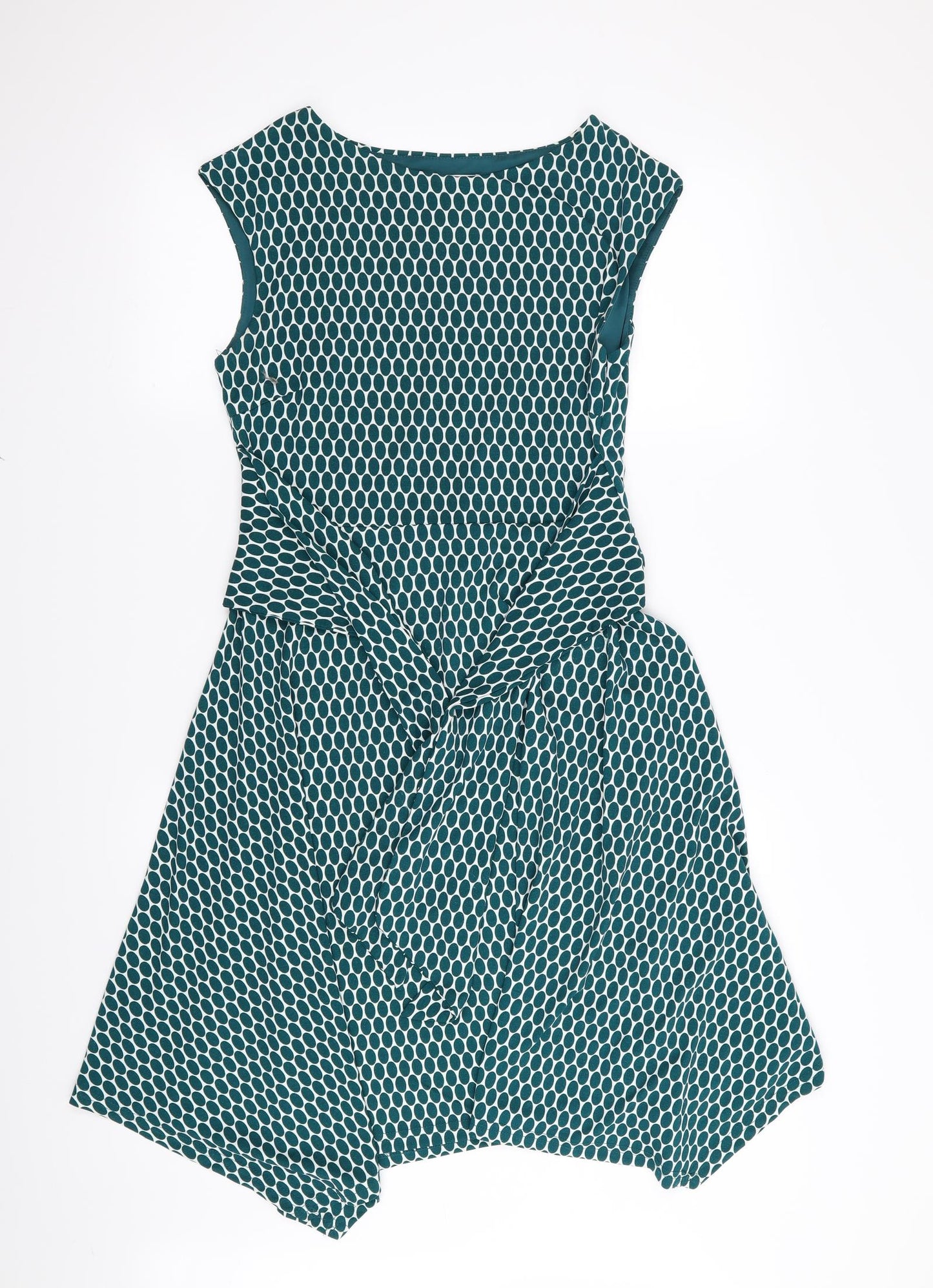 Apricot Womens Green Geometric  Fit & Flare  Size 10