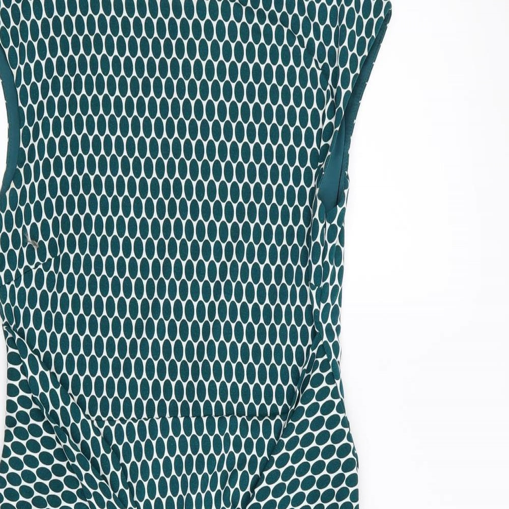 Apricot Womens Green Geometric  Fit & Flare  Size 10