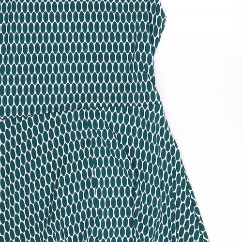 Apricot Womens Green Geometric  Fit & Flare  Size 10