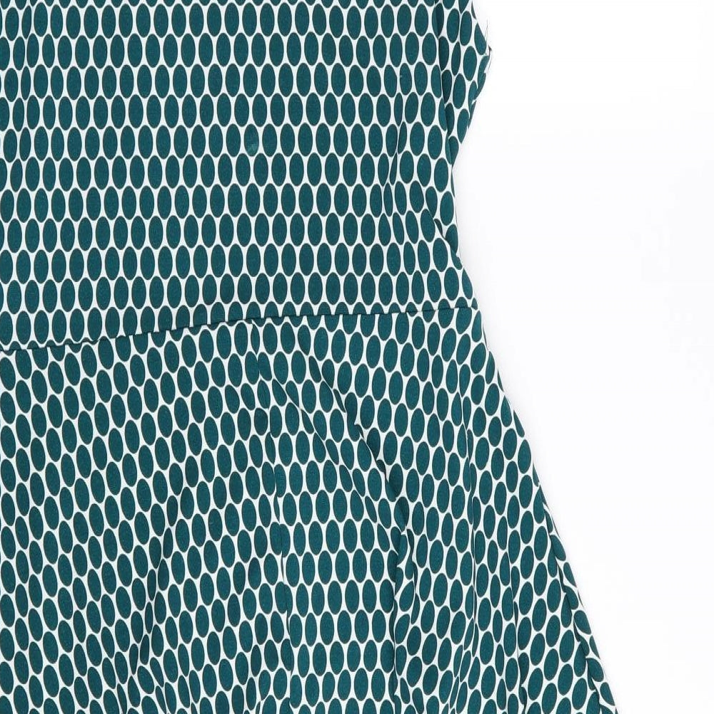 Apricot Womens Green Geometric  Fit & Flare  Size 10