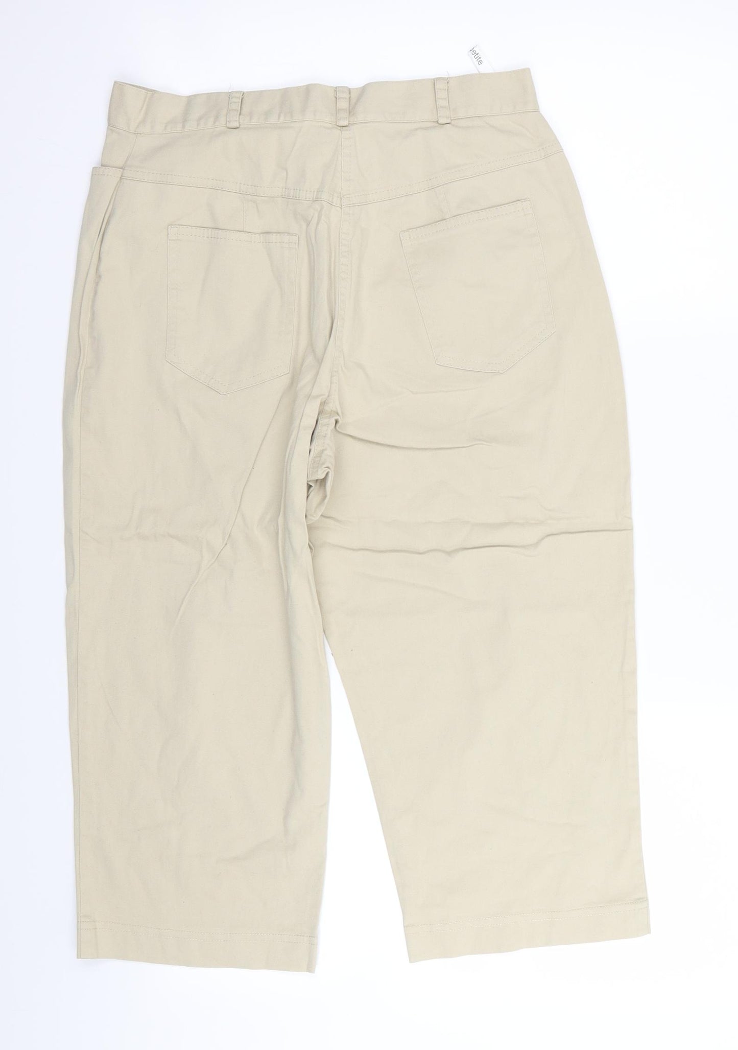 BHS Womens Beige   Capri Trousers Size 14 L26 in