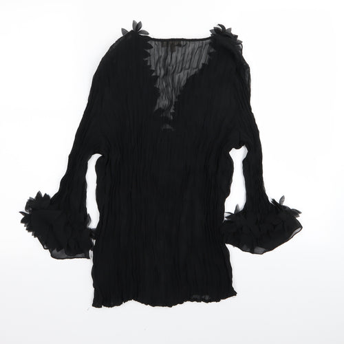 Soon Womens Black   Basic T-Shirt Size 16