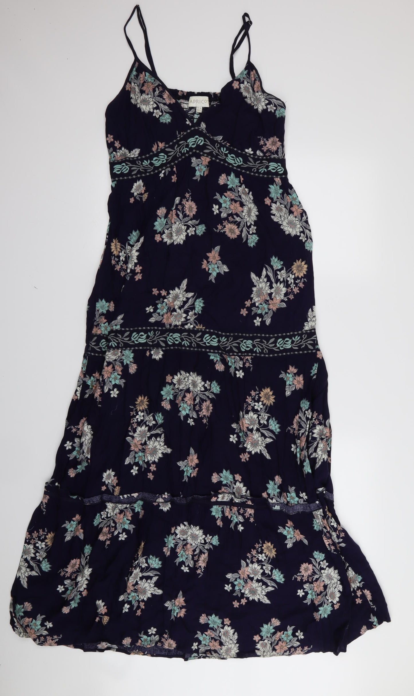 Apricot Womens Blue Floral  Fit & Flare  Size 10