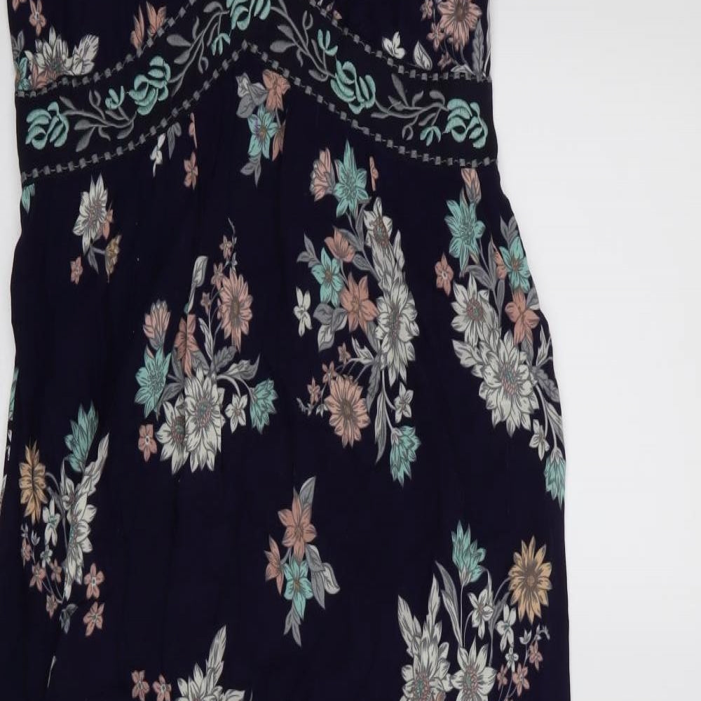 Apricot Womens Blue Floral  Fit & Flare  Size 10