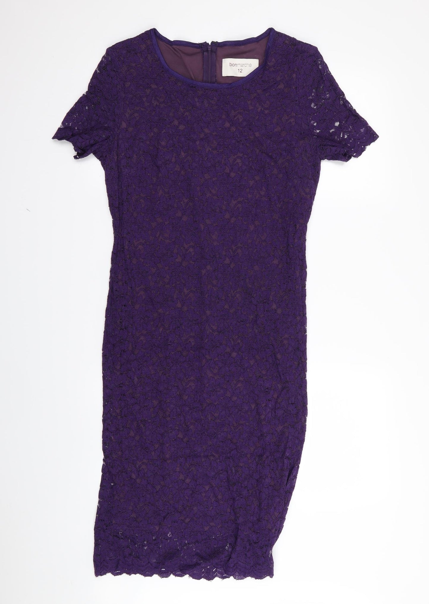 bonmarche Womens Purple Floral  A-Line  Size 12