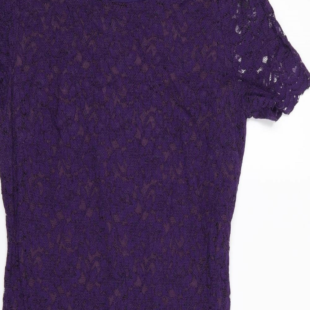 bonmarche Womens Purple Floral  A-Line  Size 12