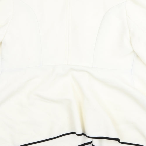 Preworn Womens White   Jacket Blazer Size 16