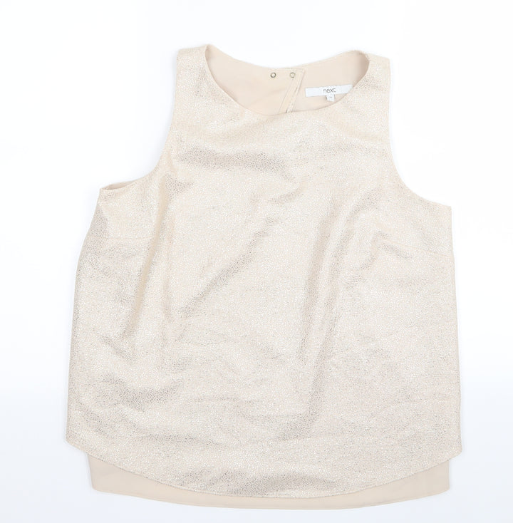 NEXT Womens Gold Basic T-Shirt Size 10