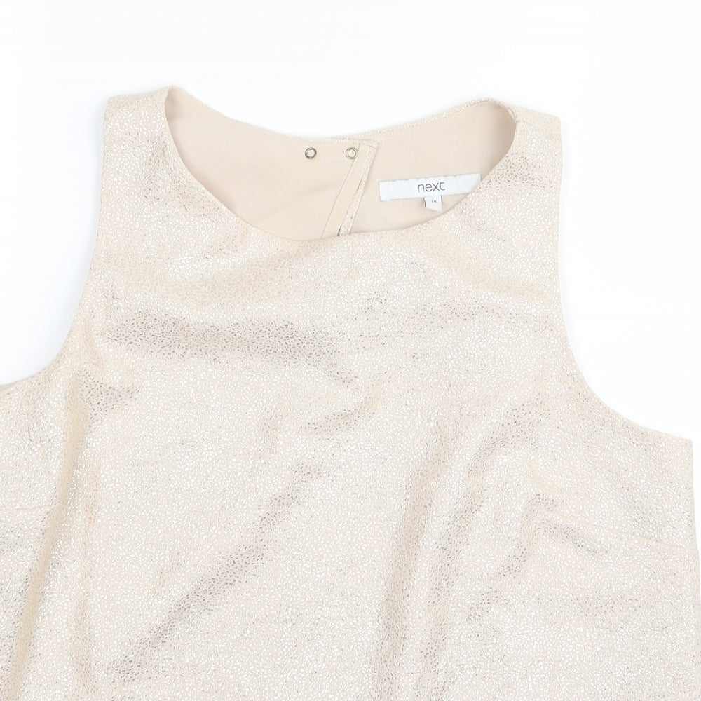 NEXT Womens Gold   Basic T-Shirt Size 10