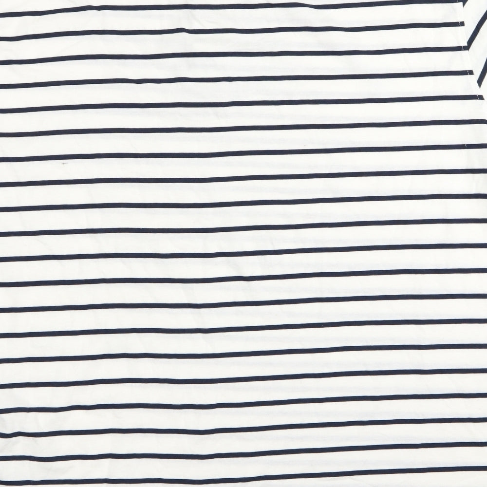 Cedar Wood State Mens White Striped   Polo Size 2XL