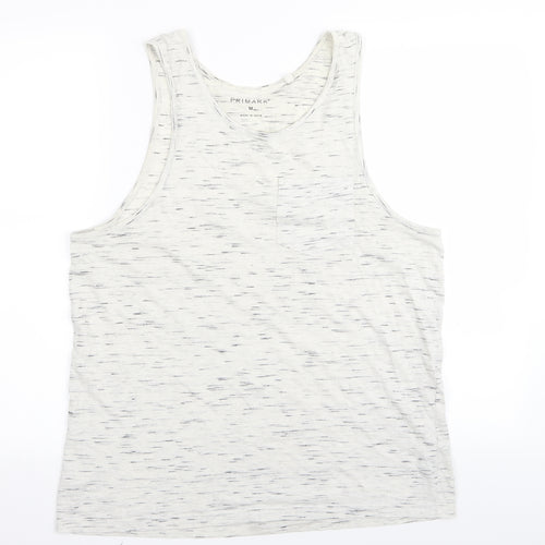 Primark Mens White    T-Shirt Size M  - tank