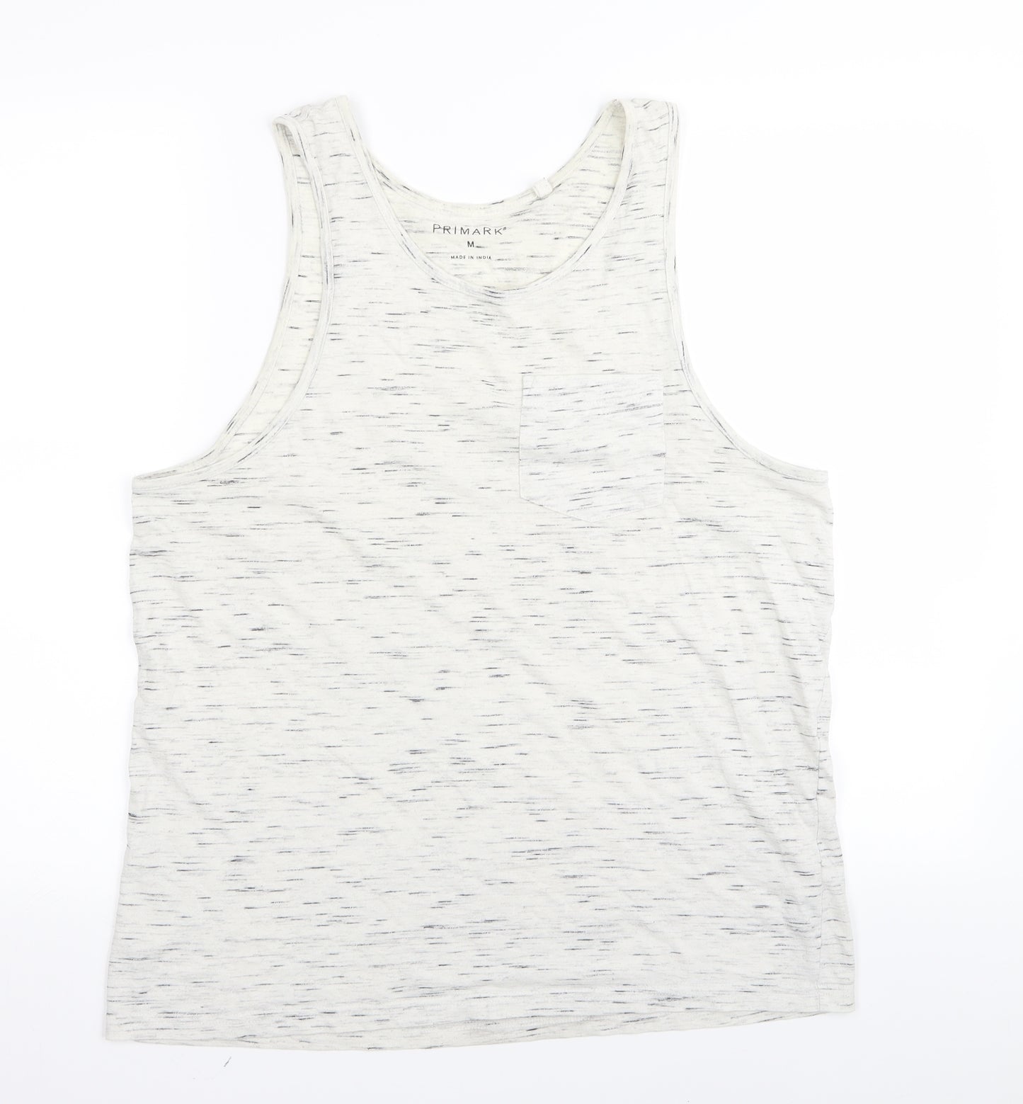 Primark Mens White    T-Shirt Size M  - tank