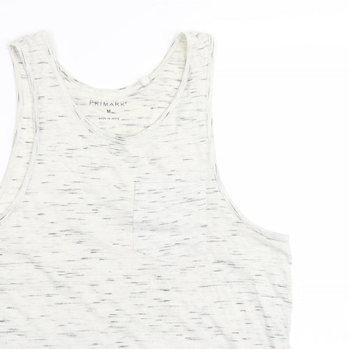 Primark Mens White    T-Shirt Size M  - tank