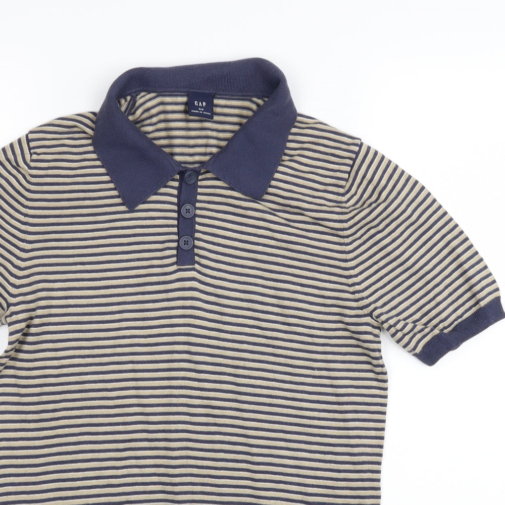 Gap Mens Multicoloured Striped   Polo Size S