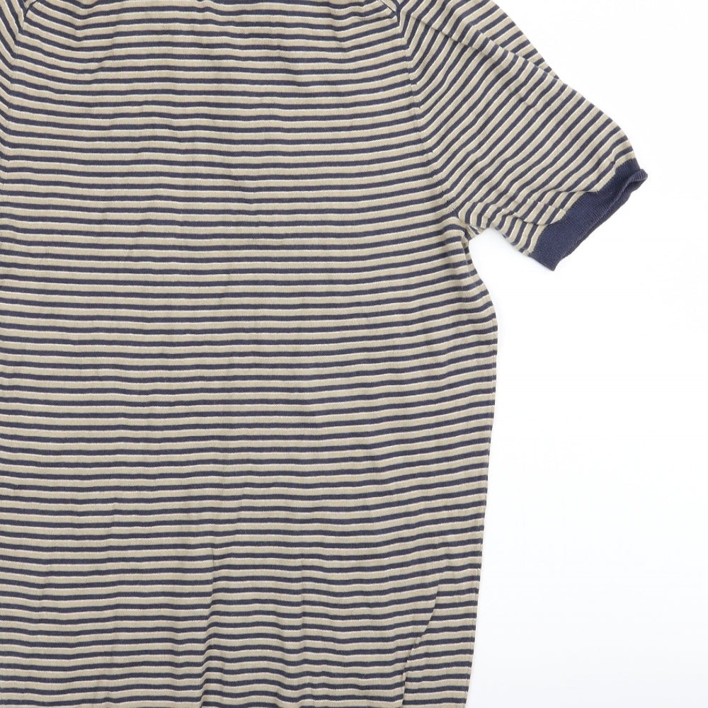 Gap Mens Multicoloured Striped   Polo Size S
