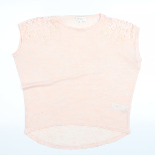 Apricot Womens Pink  Rayon Basic T-Shirt Size S
