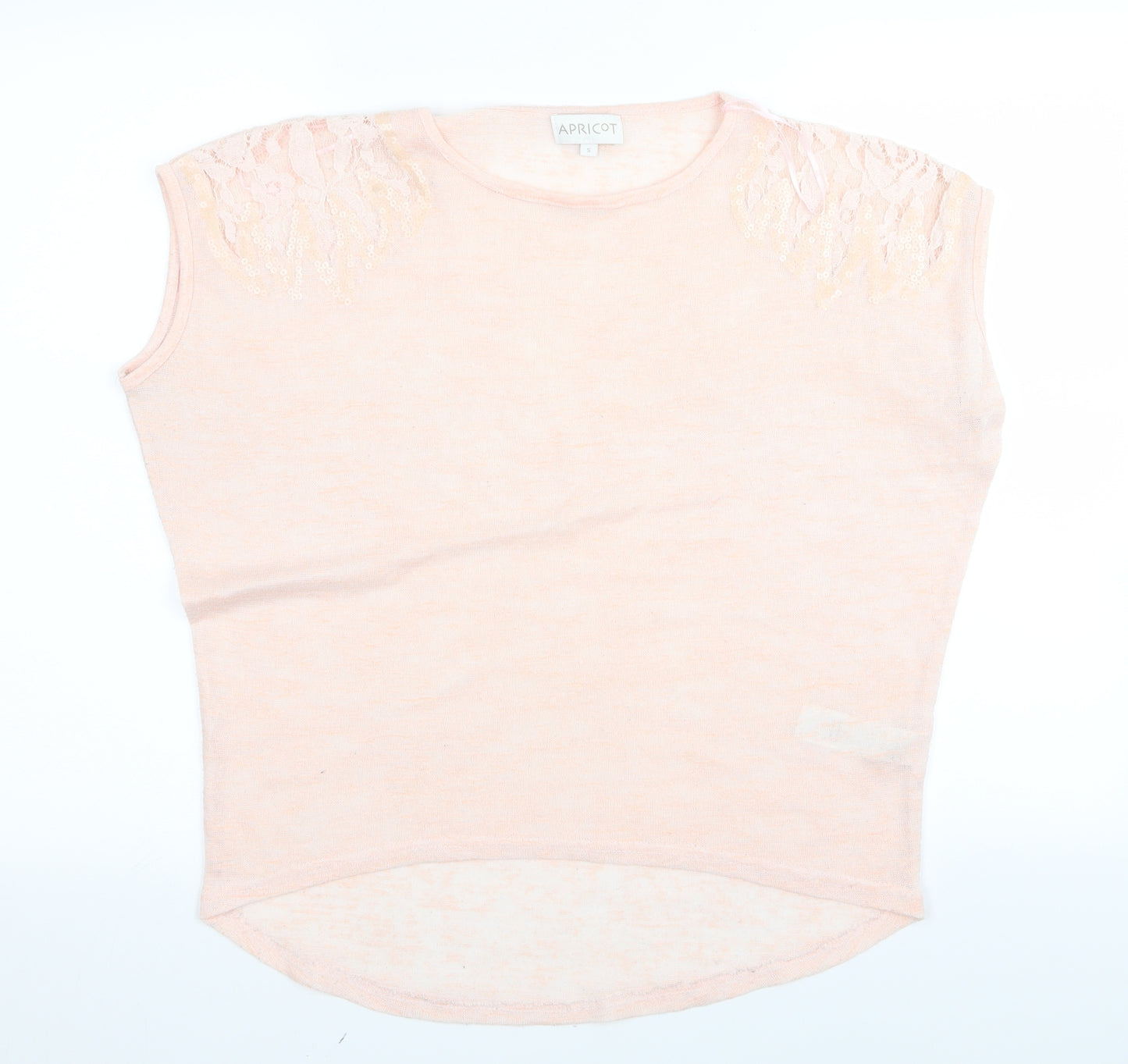 Apricot Womens Pink  Rayon Basic T-Shirt Size S
