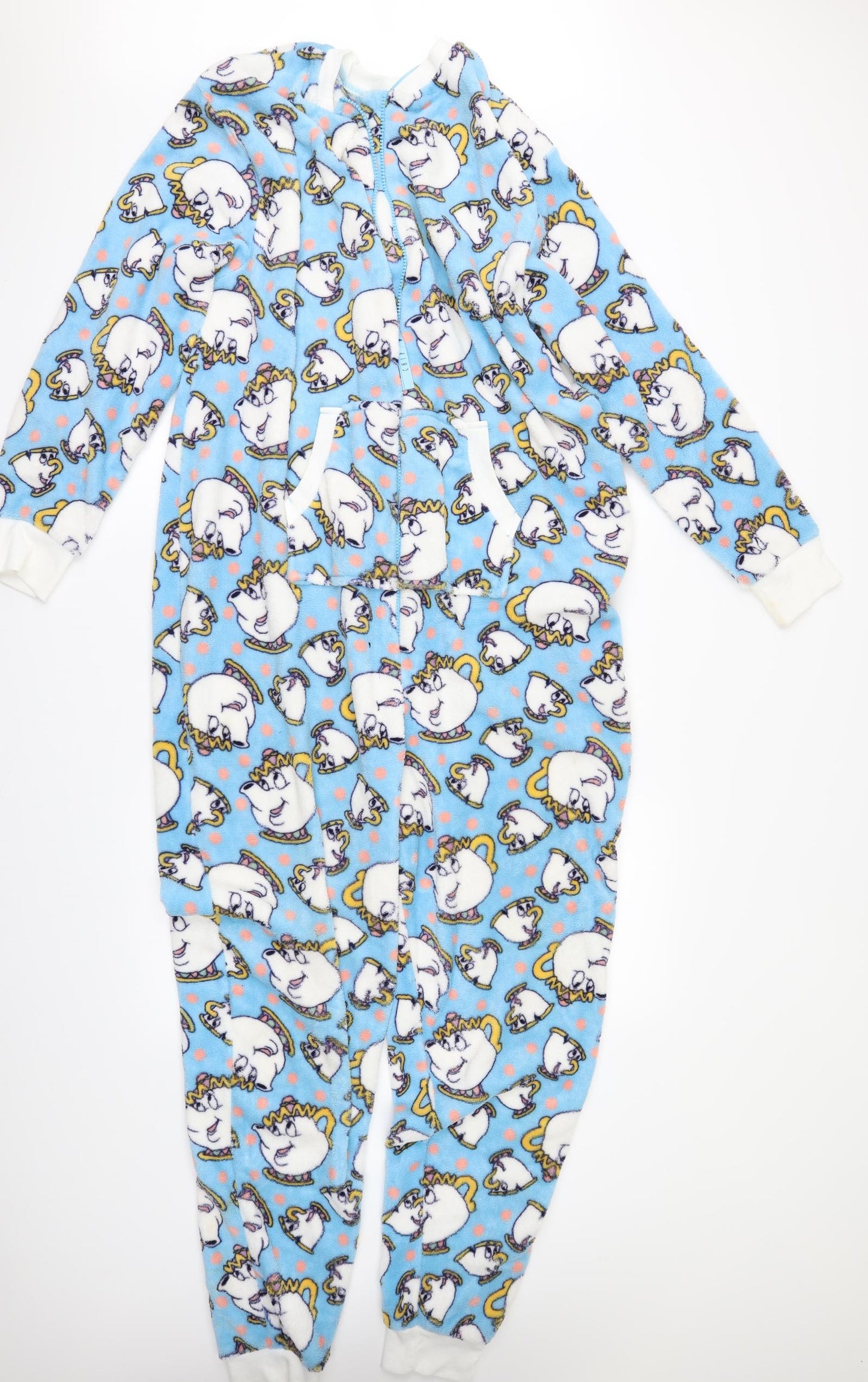 Primark Womens Blue Geometric Fleece Top One Piece Size L