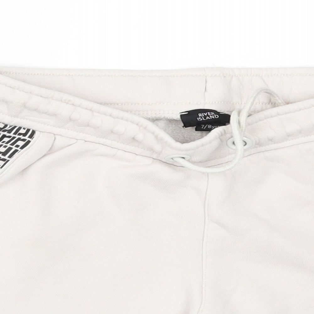 River Island Boys Beige   Sweat Shorts Size 7-8 Years