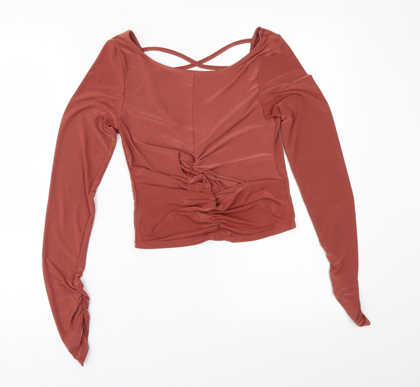 River Island Womens Orange   Cropped T-Shirt Size 10