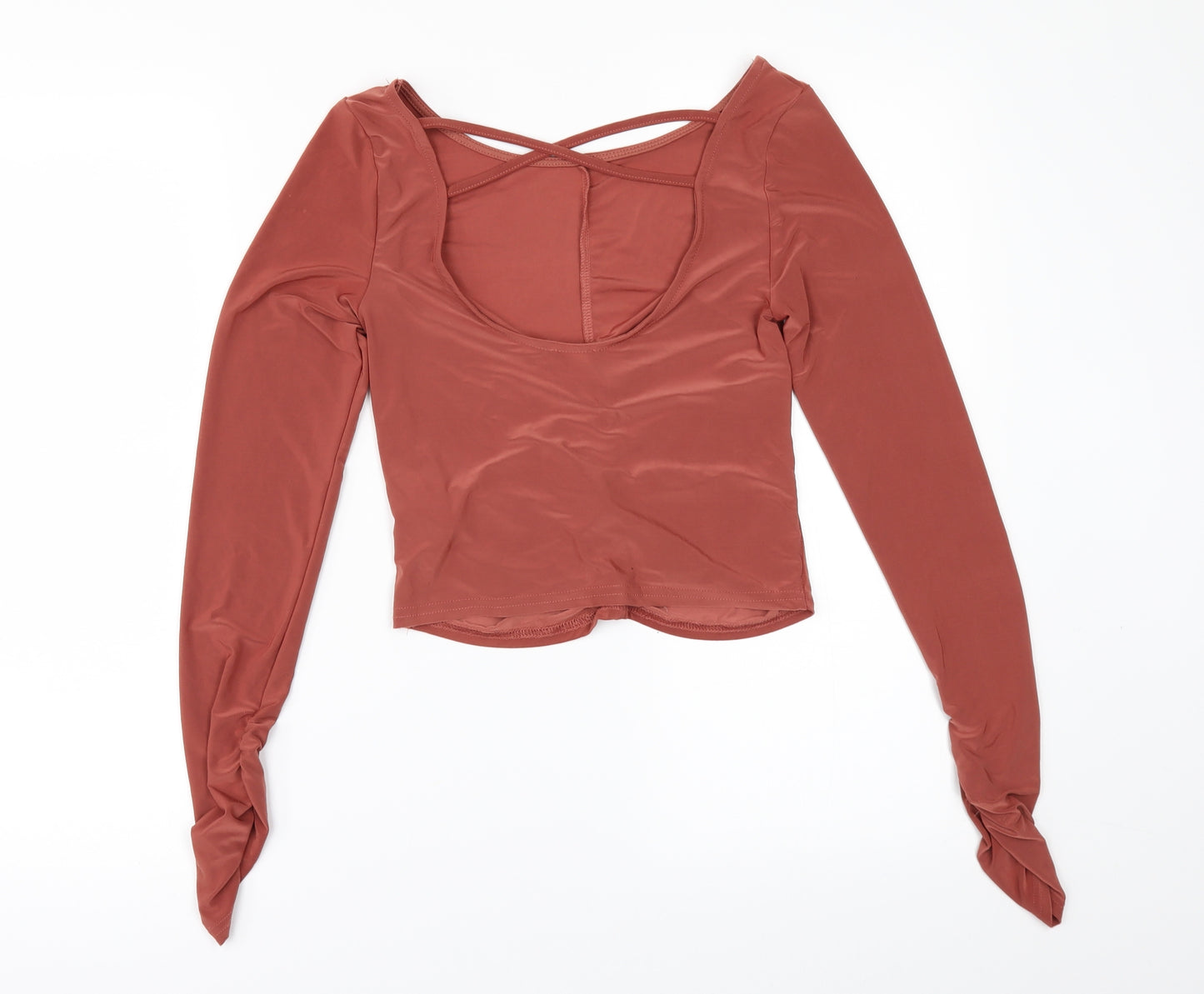 River Island Womens Orange   Cropped T-Shirt Size 10