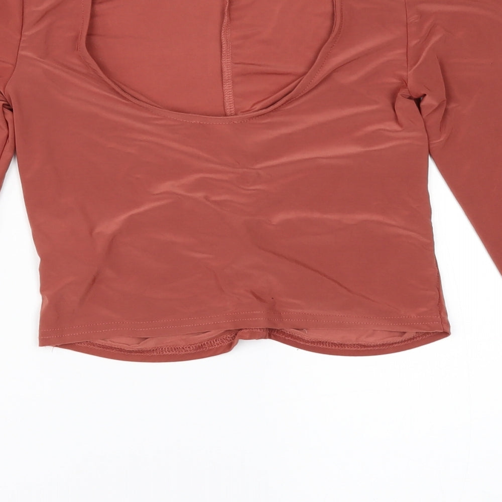 River Island Womens Orange   Cropped T-Shirt Size 10