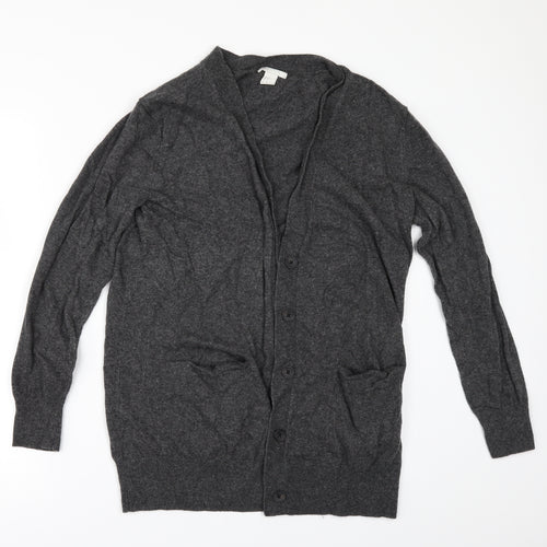 H&M Womens Grey   Cardigan Jumper Size S
