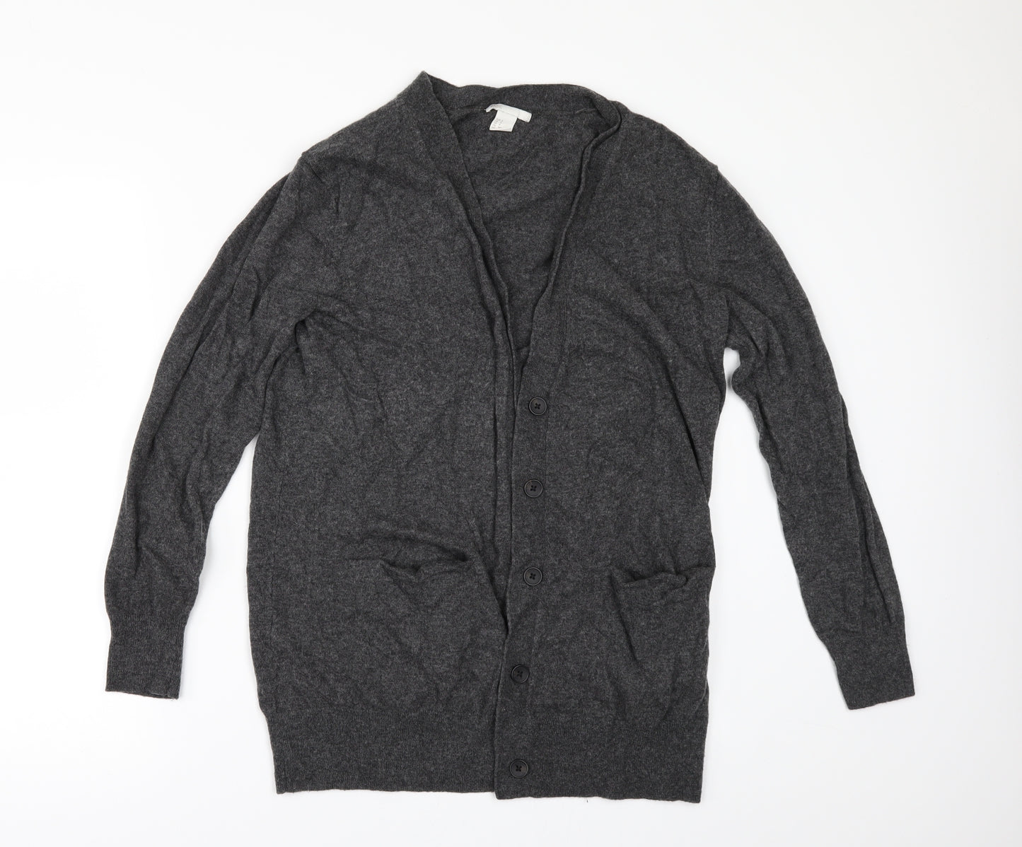 H&M Womens Grey   Cardigan Jumper Size S