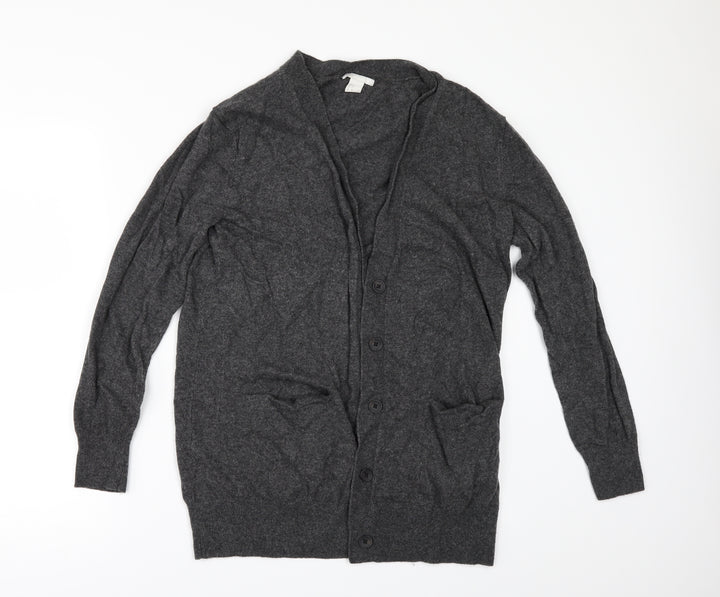 H&M Womens Grey   Cardigan Jumper Size S