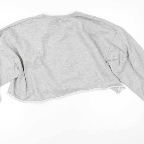 Nasty Gal Womens Grey   Pullover Sweatshirt Size L  - CROPPED